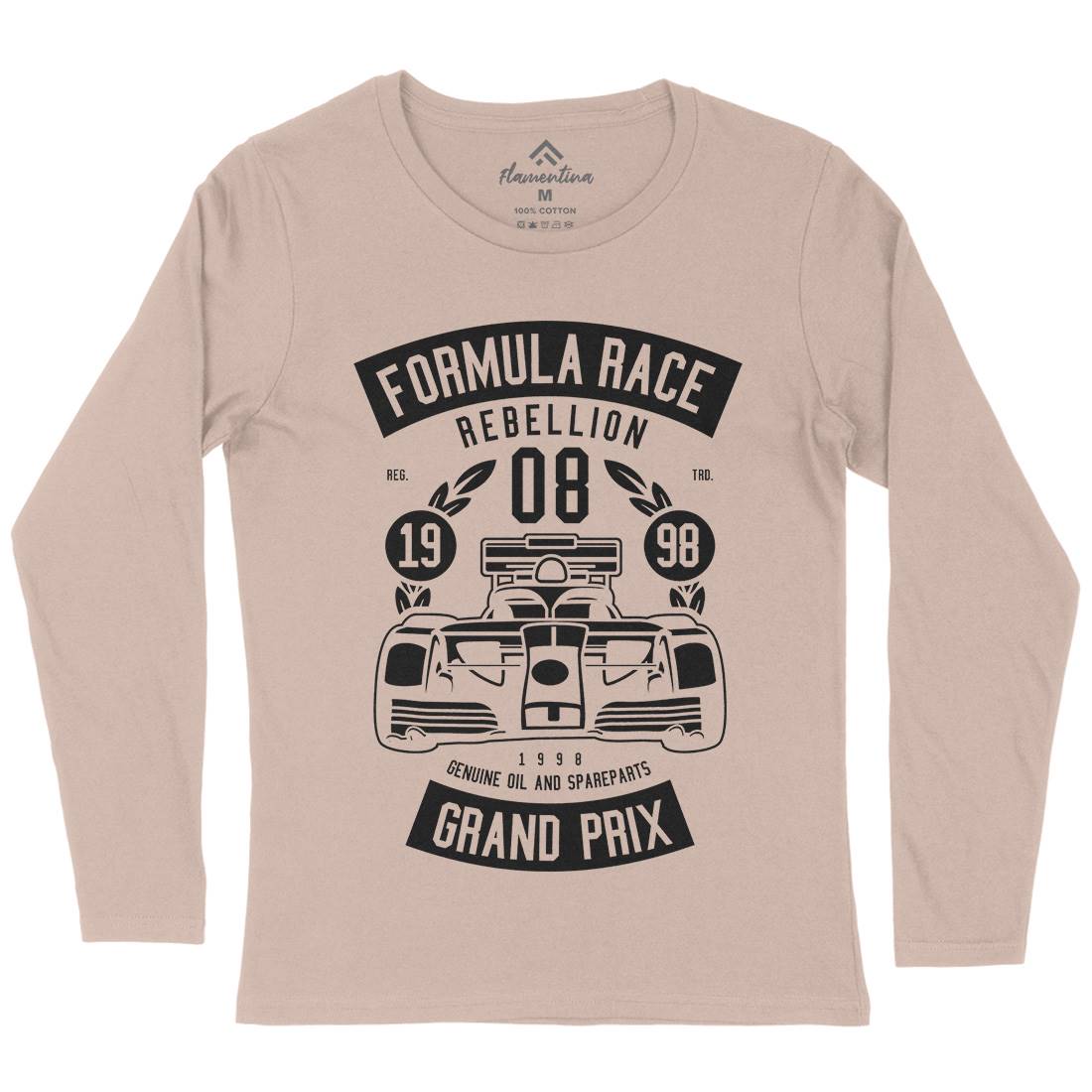 Formula Race Womens Long Sleeve T-Shirt Cars B544