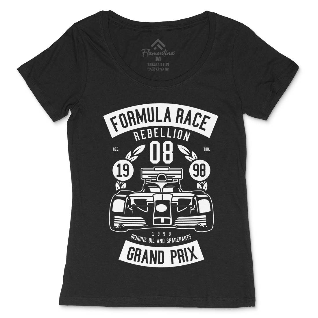Formula Race Womens Scoop Neck T-Shirt Cars B544