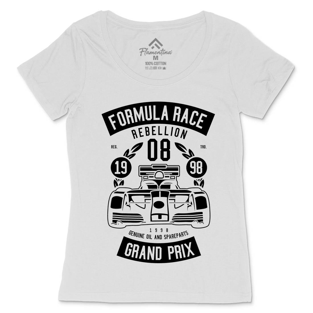 Formula Race Womens Scoop Neck T-Shirt Cars B544