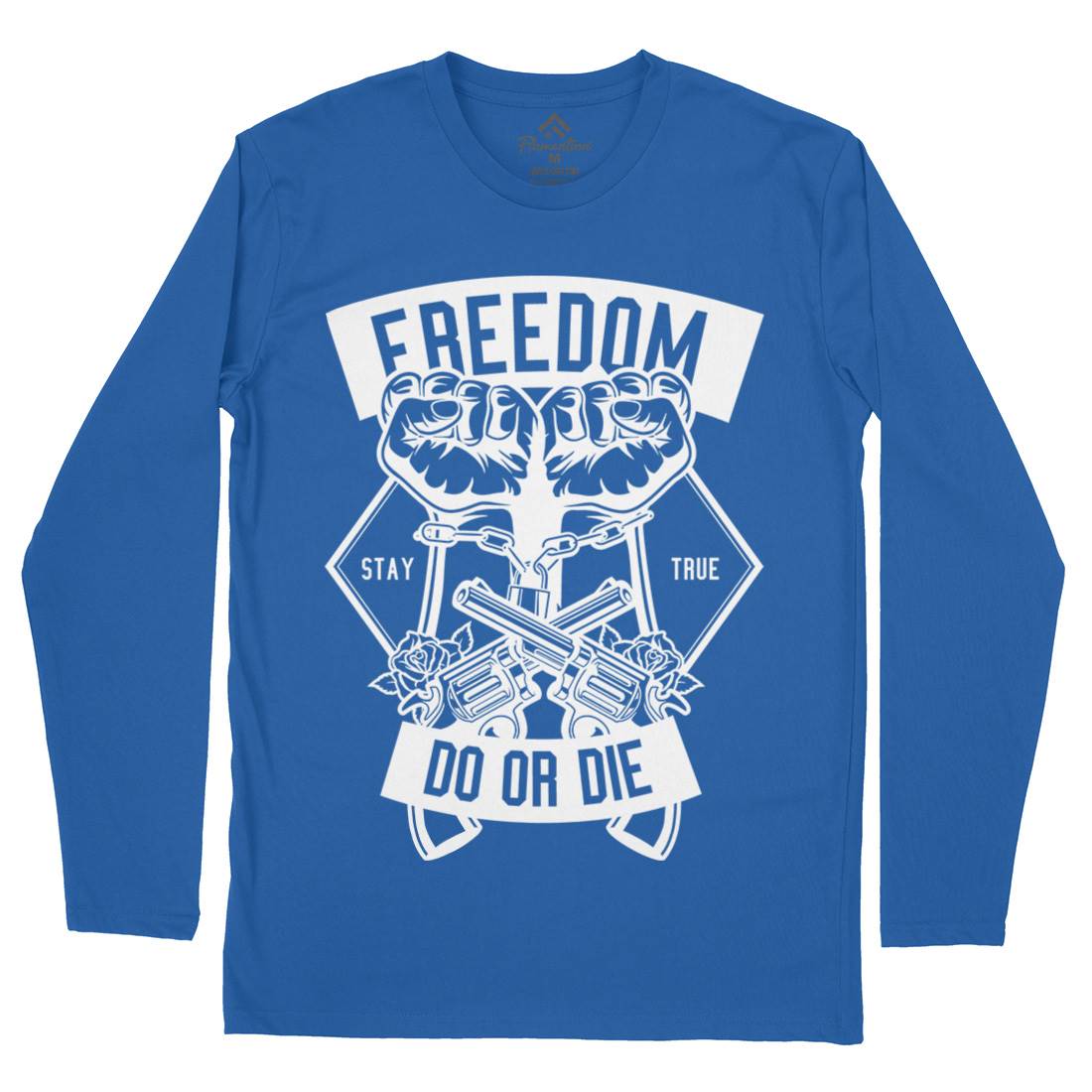 Freedom Do Or Die Mens Long Sleeve T-Shirt Retro B545
