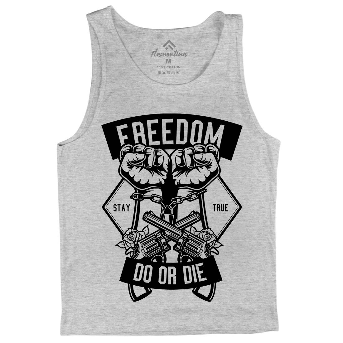 Freedom Do Or Die Mens Tank Top Vest Retro B545