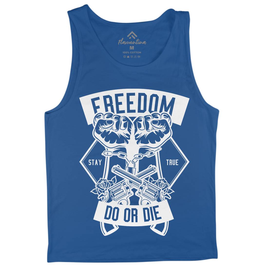 Freedom Do Or Die Mens Tank Top Vest Retro B545