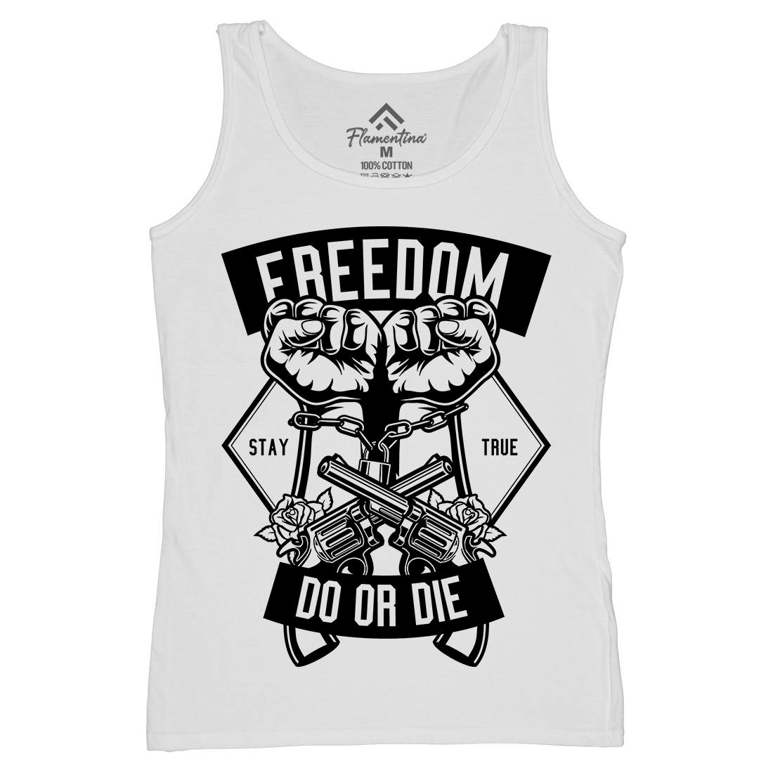 Freedom Do Or Die Womens Organic Tank Top Vest Retro B545