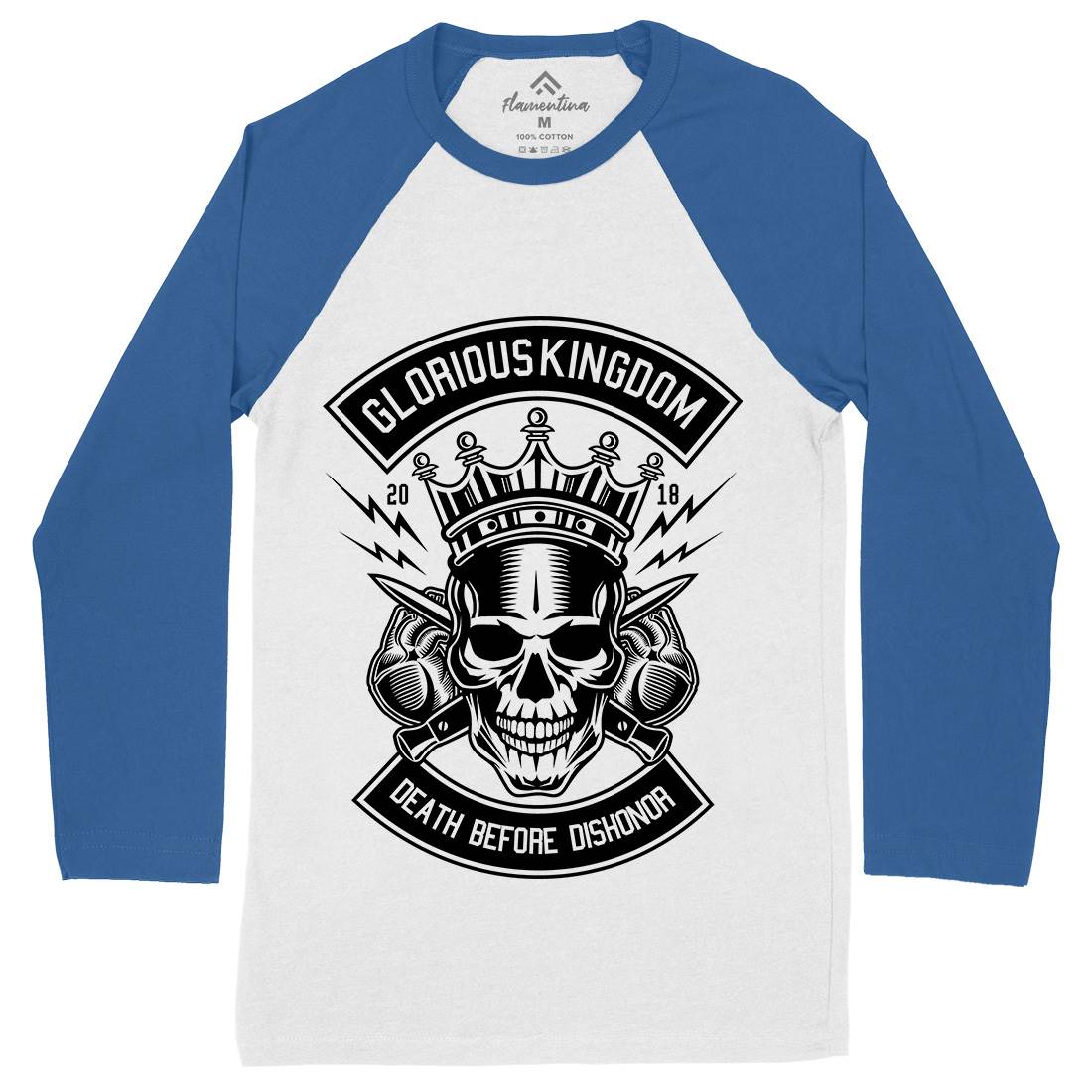 Glorious Kingdom Mens Long Sleeve Baseball T-Shirt Retro B546