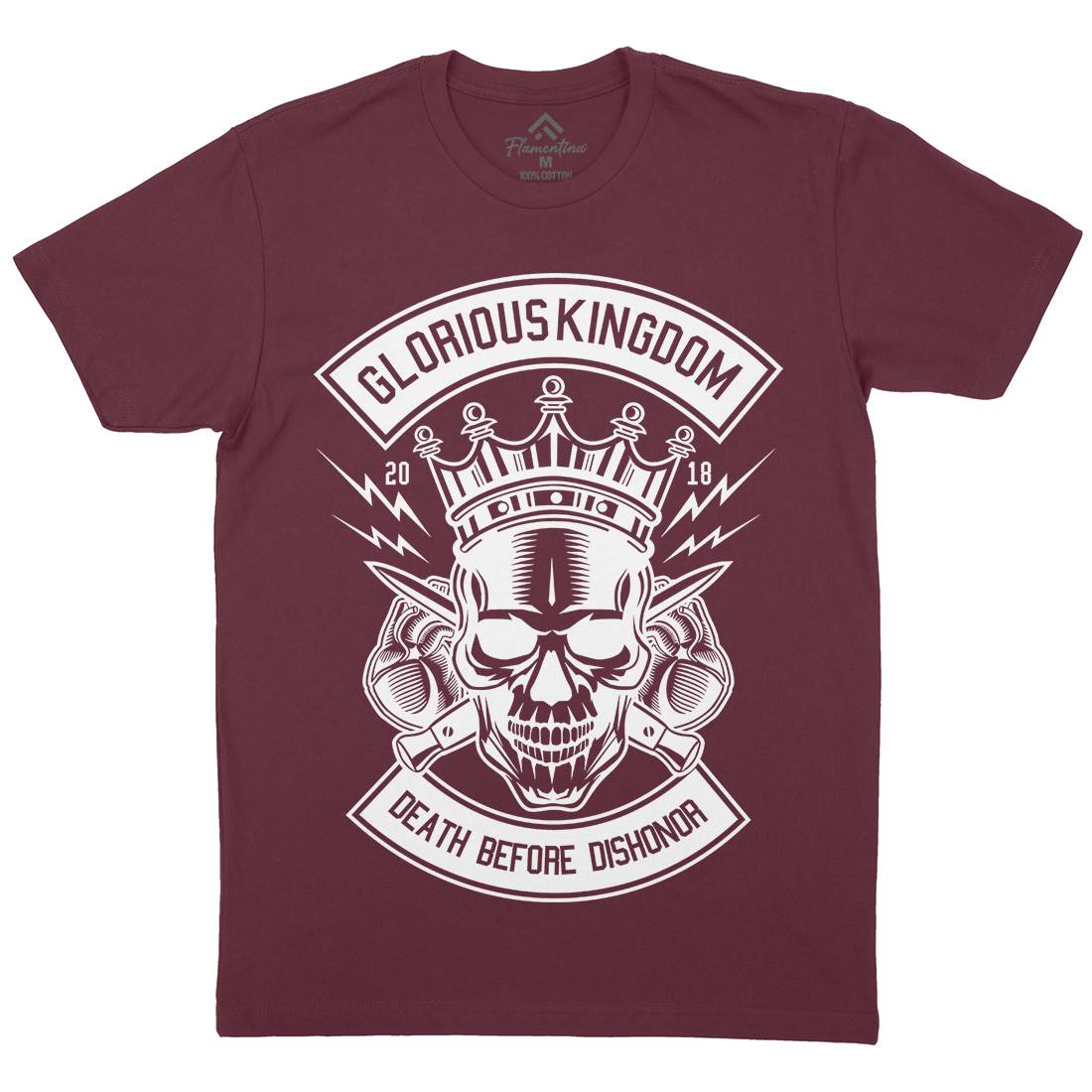 Glorious Kingdom Mens Organic Crew Neck T-Shirt Retro B546