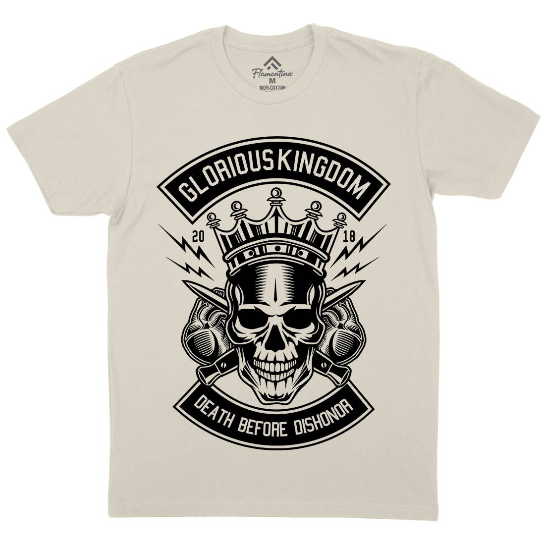 Glorious Kingdom Mens Organic Crew Neck T-Shirt Retro B546