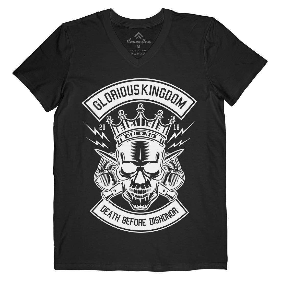 Glorious Kingdom Mens V-Neck T-Shirt Retro B546