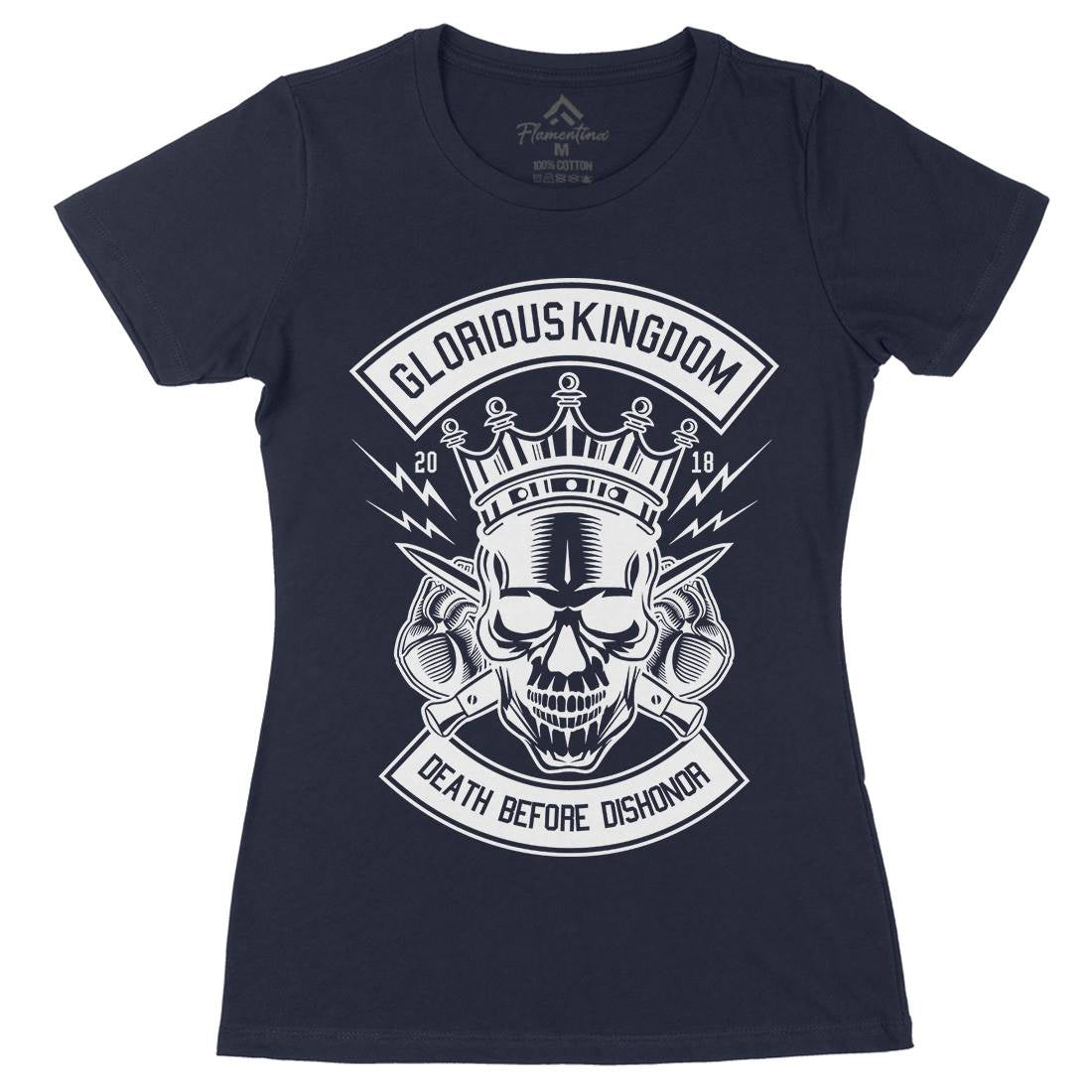 Glorious Kingdom Womens Organic Crew Neck T-Shirt Retro B546