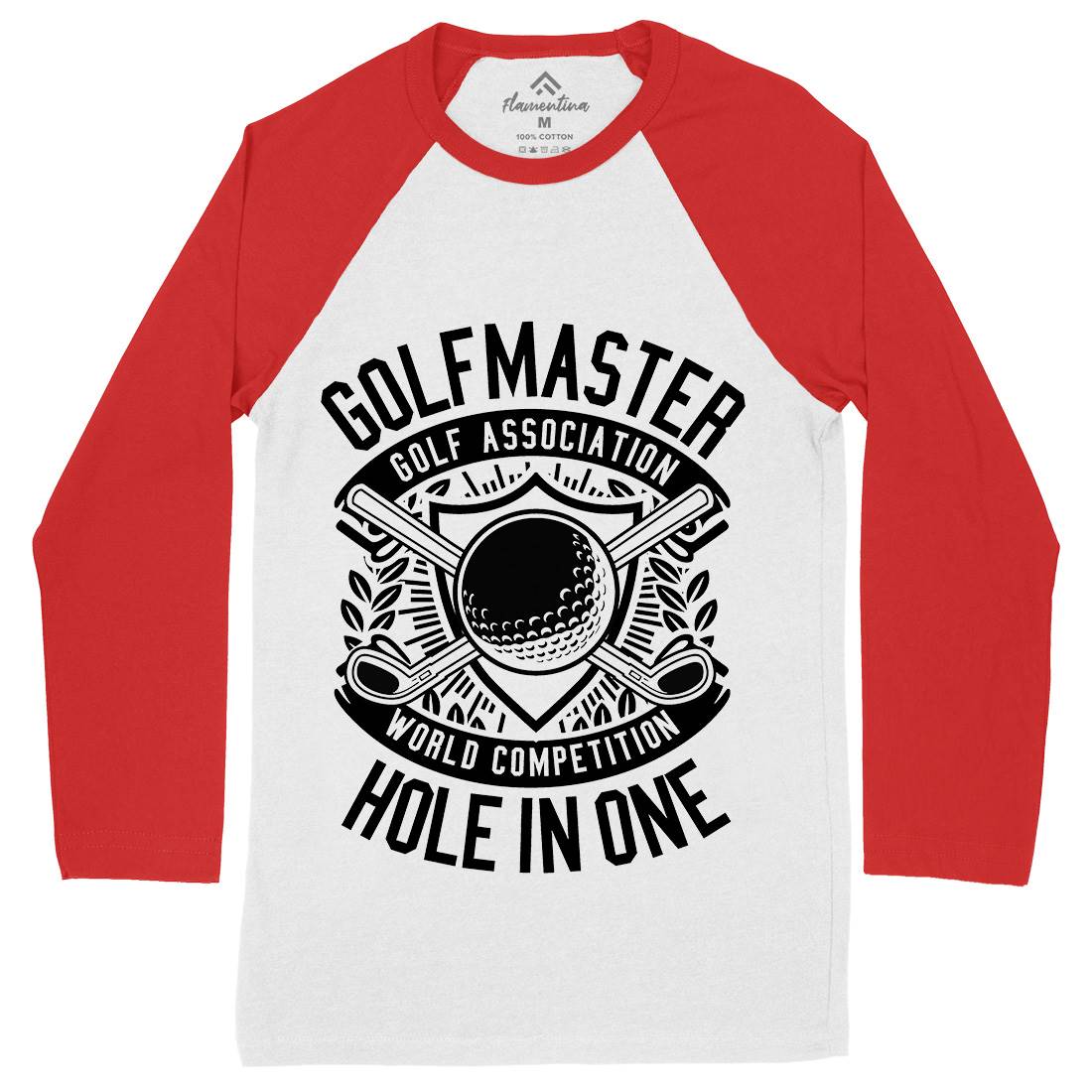 Golf Master Mens Long Sleeve Baseball T-Shirt Sport B547