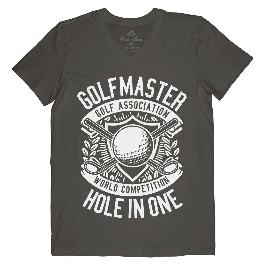 Golf Master Mens V-Neck T-Shirt Sport B547