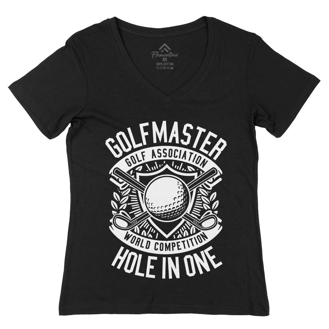 Golf Master Womens Organic V-Neck T-Shirt Sport B547