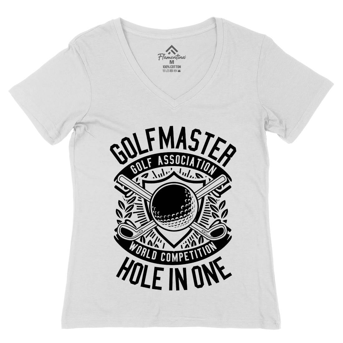 Golf Master Womens Organic V-Neck T-Shirt Sport B547
