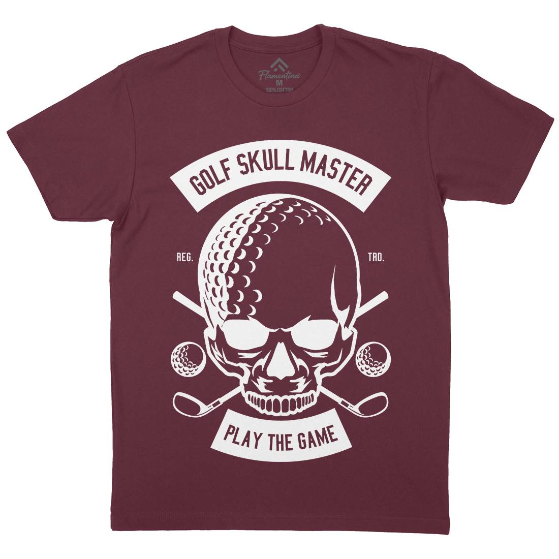 Golf Skull Master Mens Organic Crew Neck T-Shirt Sport B548