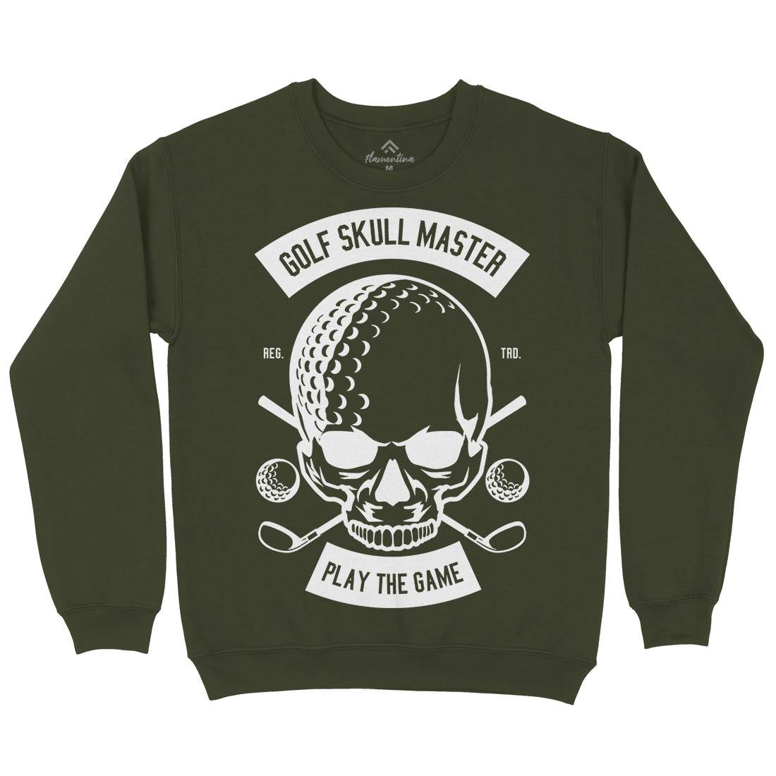 Golf Skull Master Mens Crew Neck Sweatshirt Sport B548