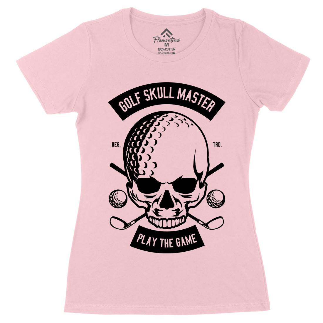 Golf Skull Master Womens Organic Crew Neck T-Shirt Sport B548