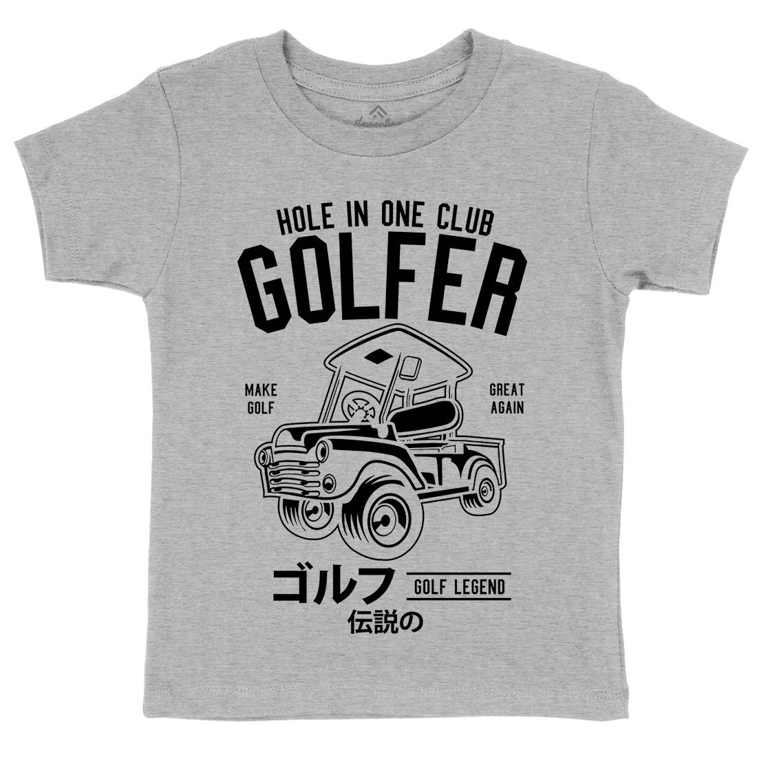 Golf Truck Kids Crew Neck T-Shirt Sport B549