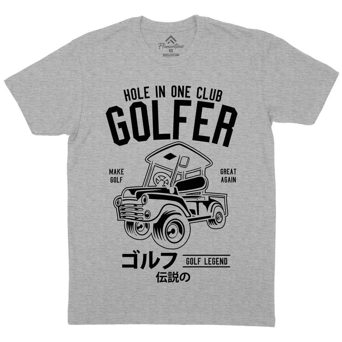 Golf Truck Mens Crew Neck T-Shirt Sport B549