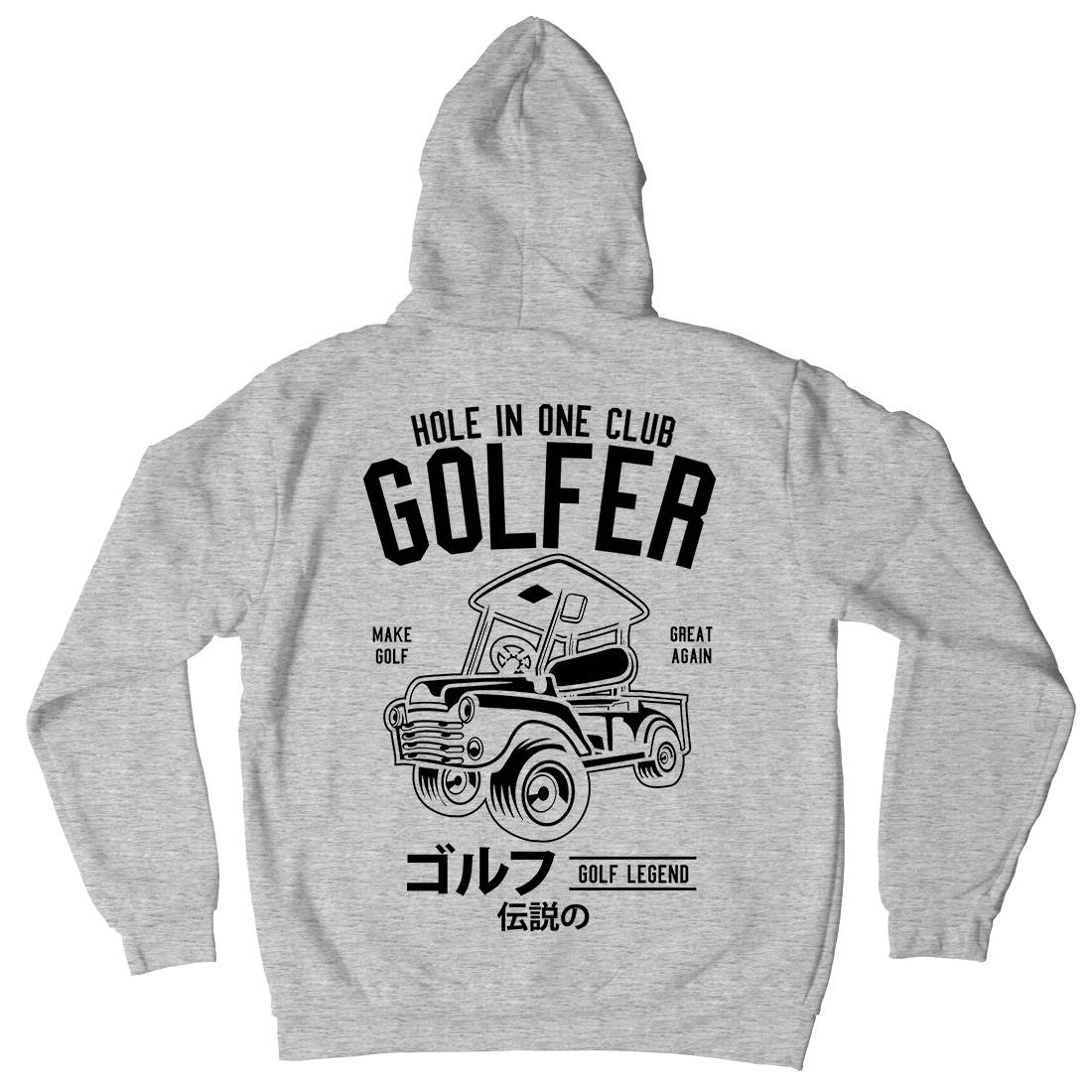 Golf Truck Kids Crew Neck Hoodie Sport B549