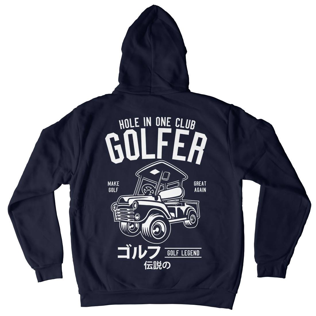 Golf Truck Mens Hoodie With Pocket Sport B549