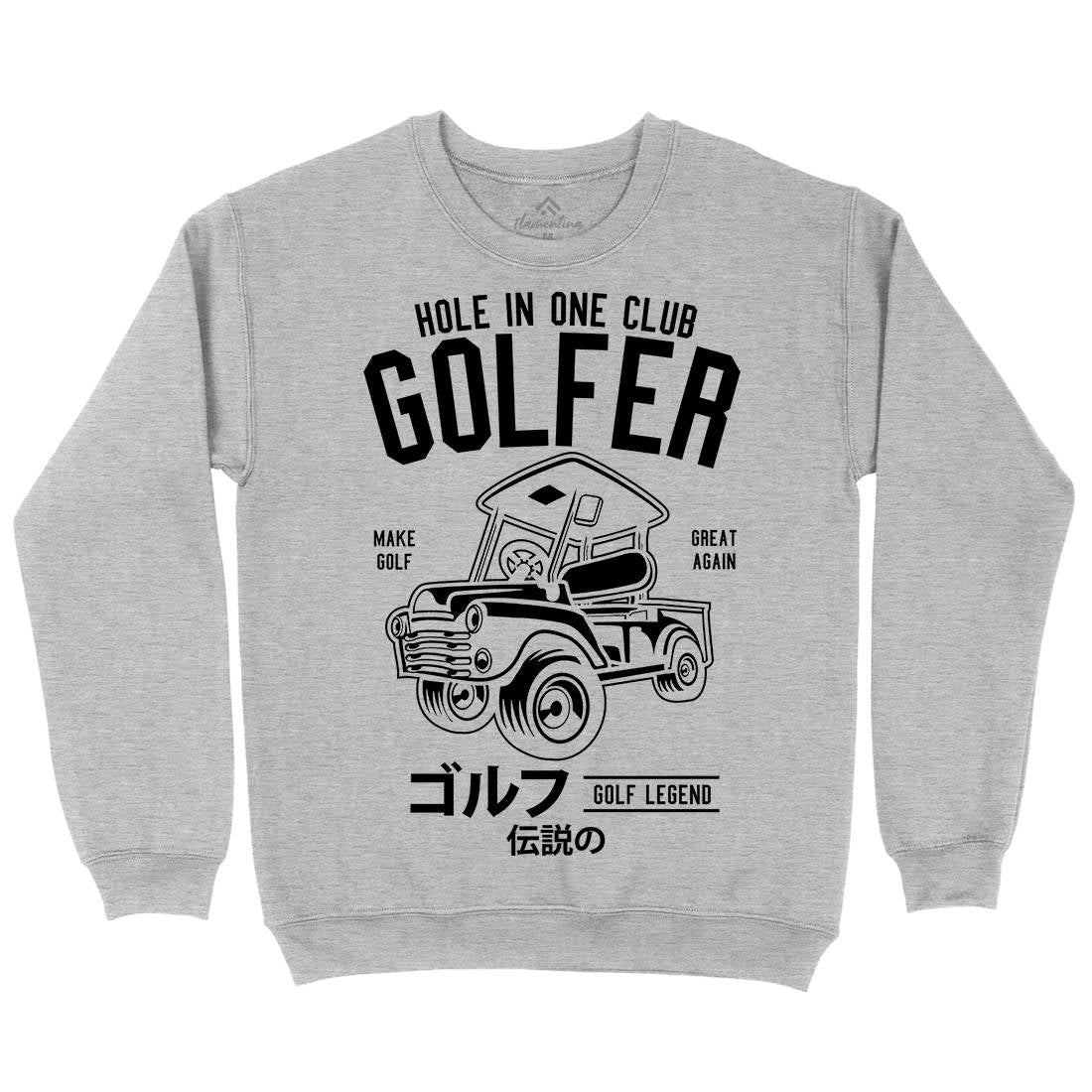 Golf Truck Mens Crew Neck Sweatshirt Sport B549