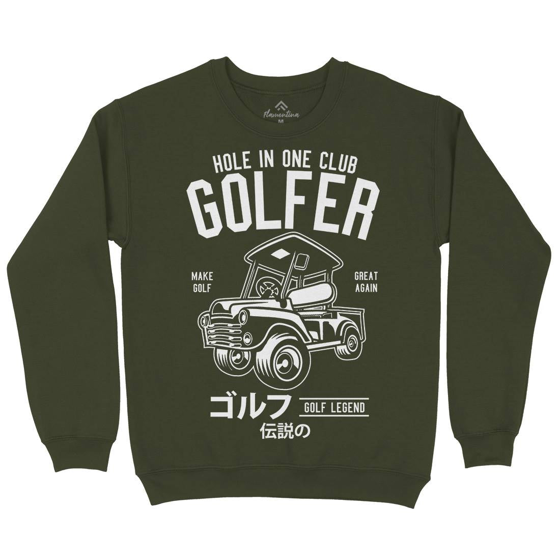 Golf Truck Mens Crew Neck Sweatshirt Sport B549