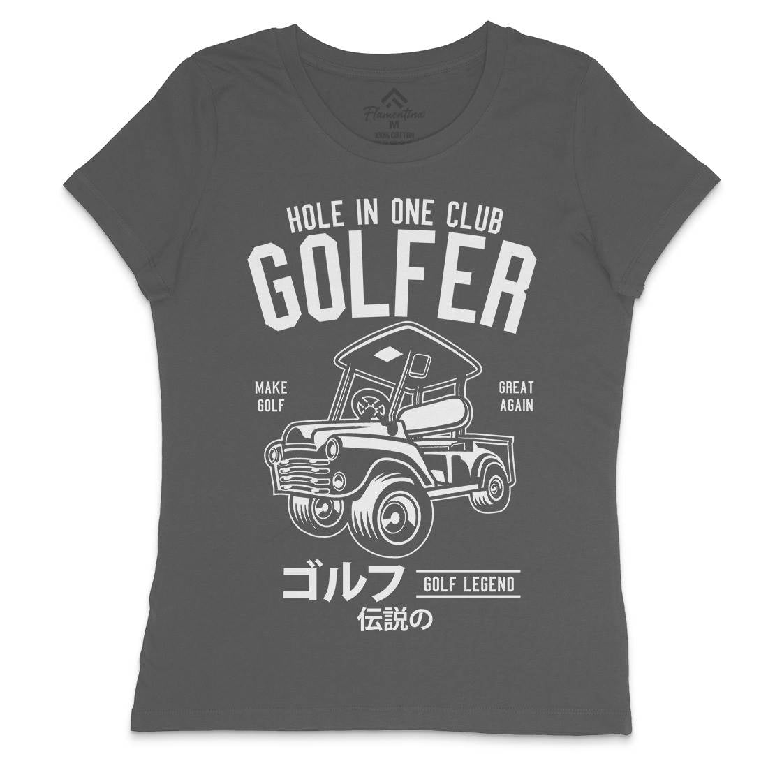 Golf Truck Womens Crew Neck T-Shirt Sport B549