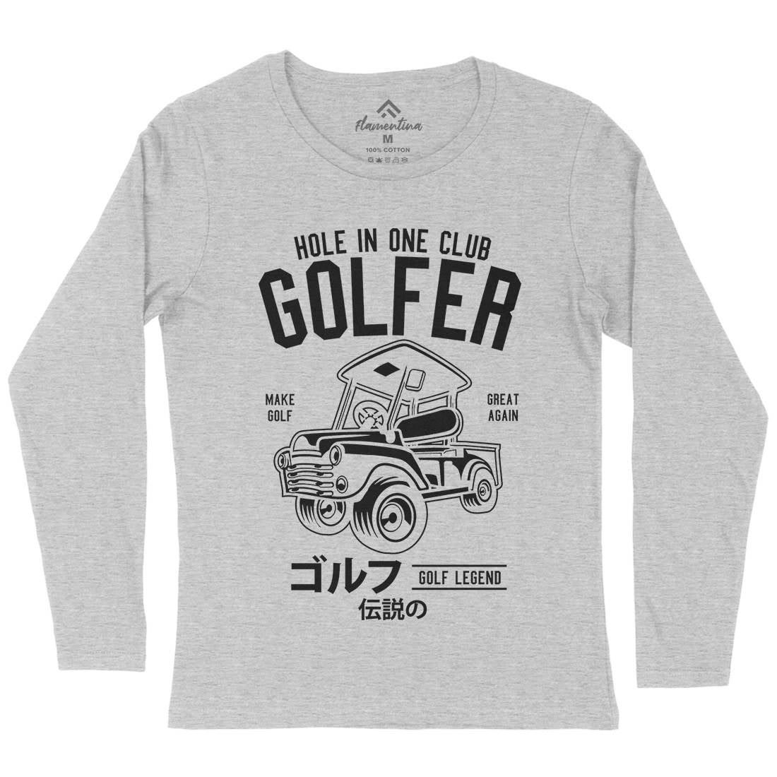 Golf Truck Womens Long Sleeve T-Shirt Sport B549
