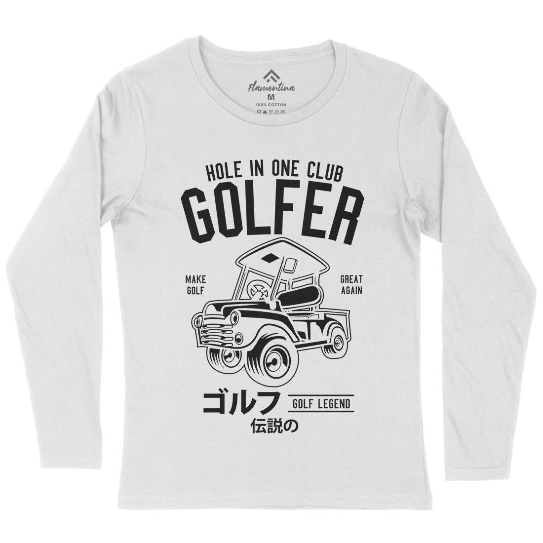 Golf Truck Womens Long Sleeve T-Shirt Sport B549
