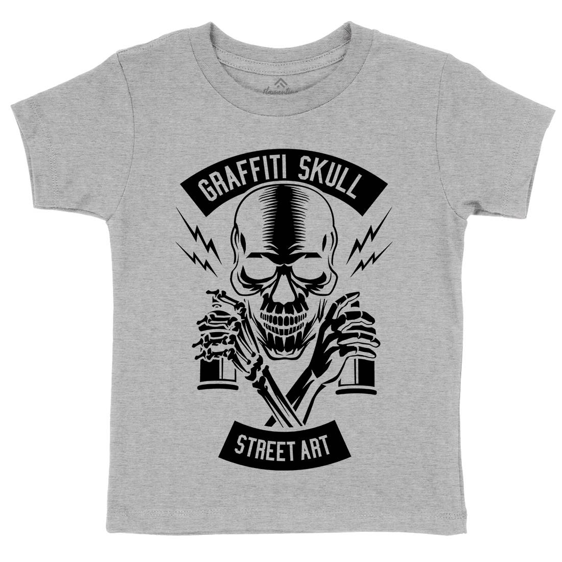 Skull Kids Organic Crew Neck T-Shirt Graffiti B550
