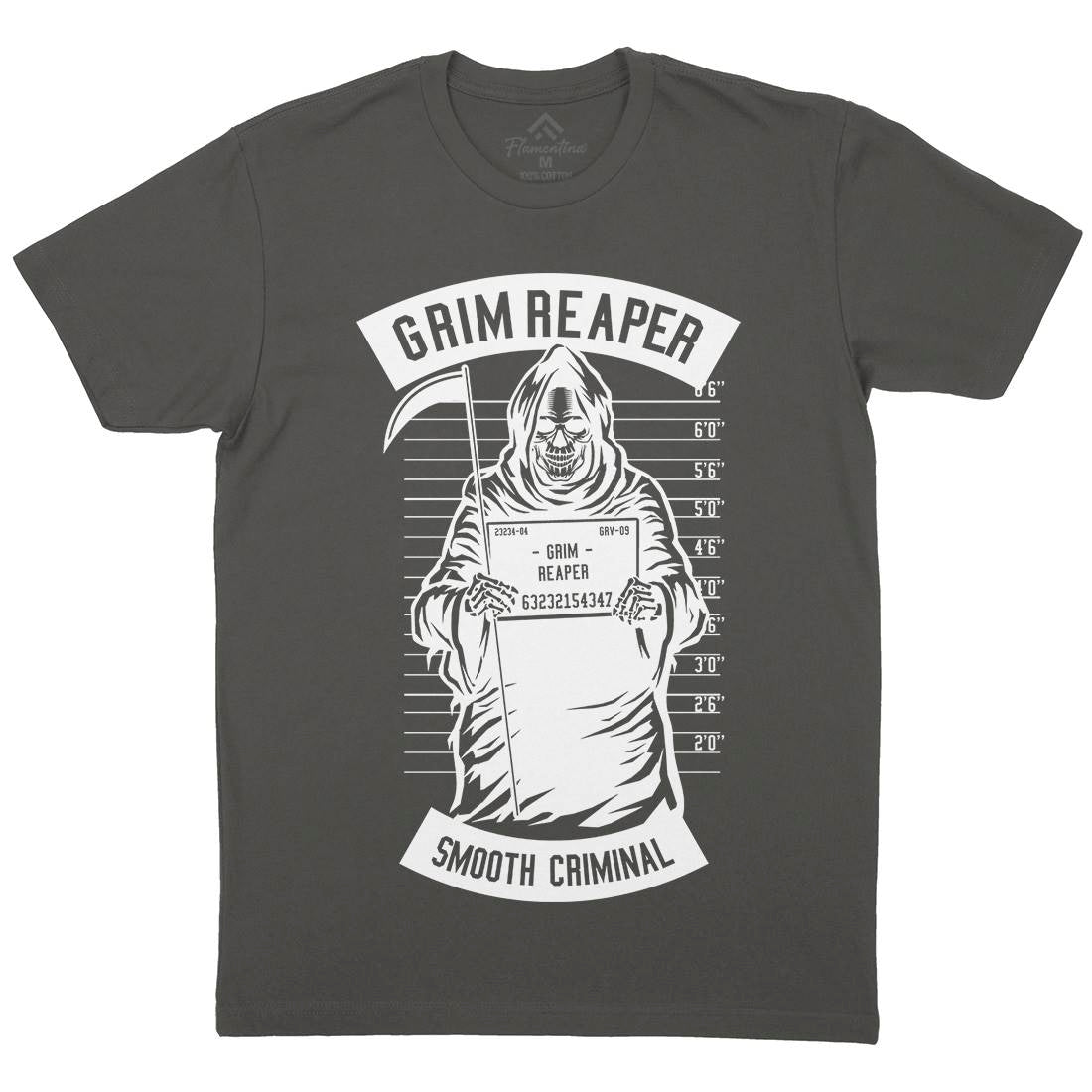 Grim Reaper Mens Organic Crew Neck T-Shirt Horror B551