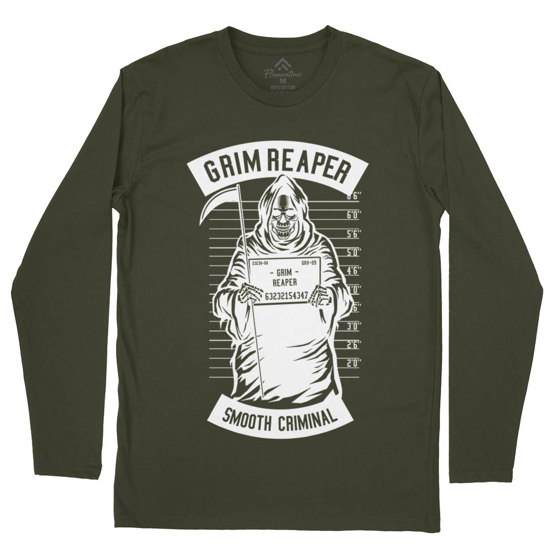 Grim Reaper Mens Long Sleeve T-Shirt Horror B551