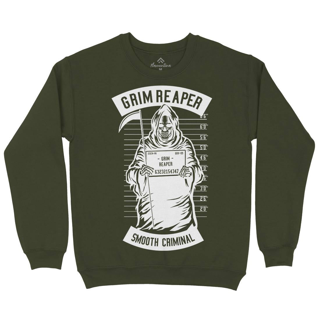 Grim Reaper Mens Crew Neck Sweatshirt Horror B551