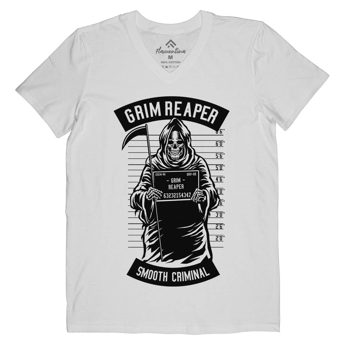 Grim Reaper Mens V-Neck T-Shirt Horror B551