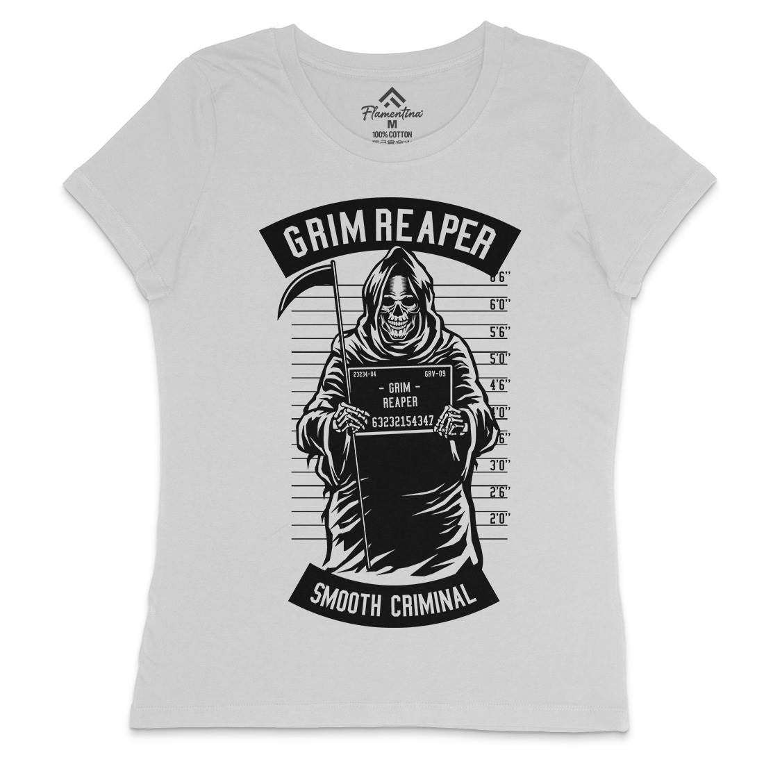 Grim Reaper Womens Crew Neck T-Shirt Horror B551
