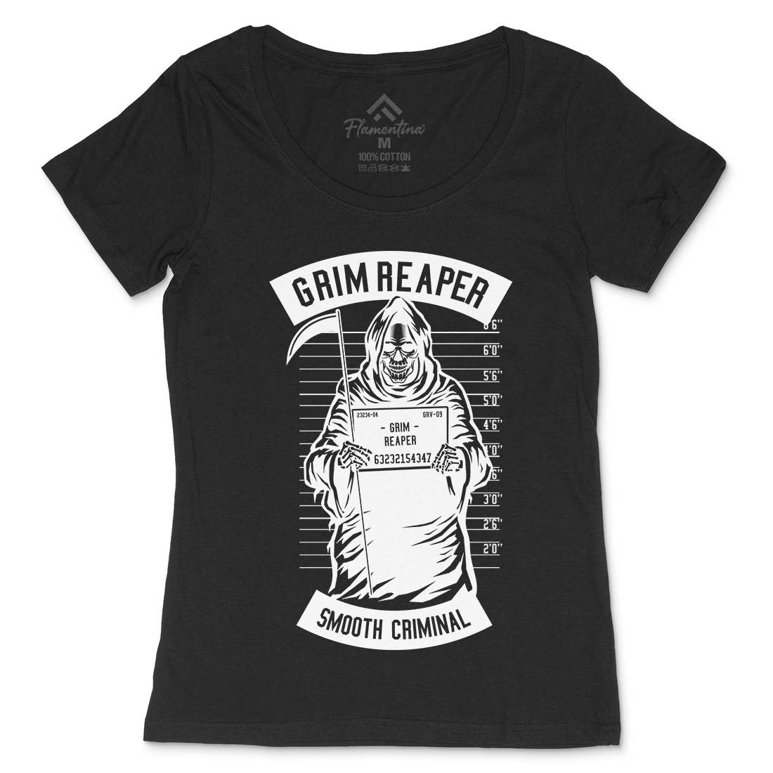 Grim Reaper Womens Scoop Neck T-Shirt Horror B551