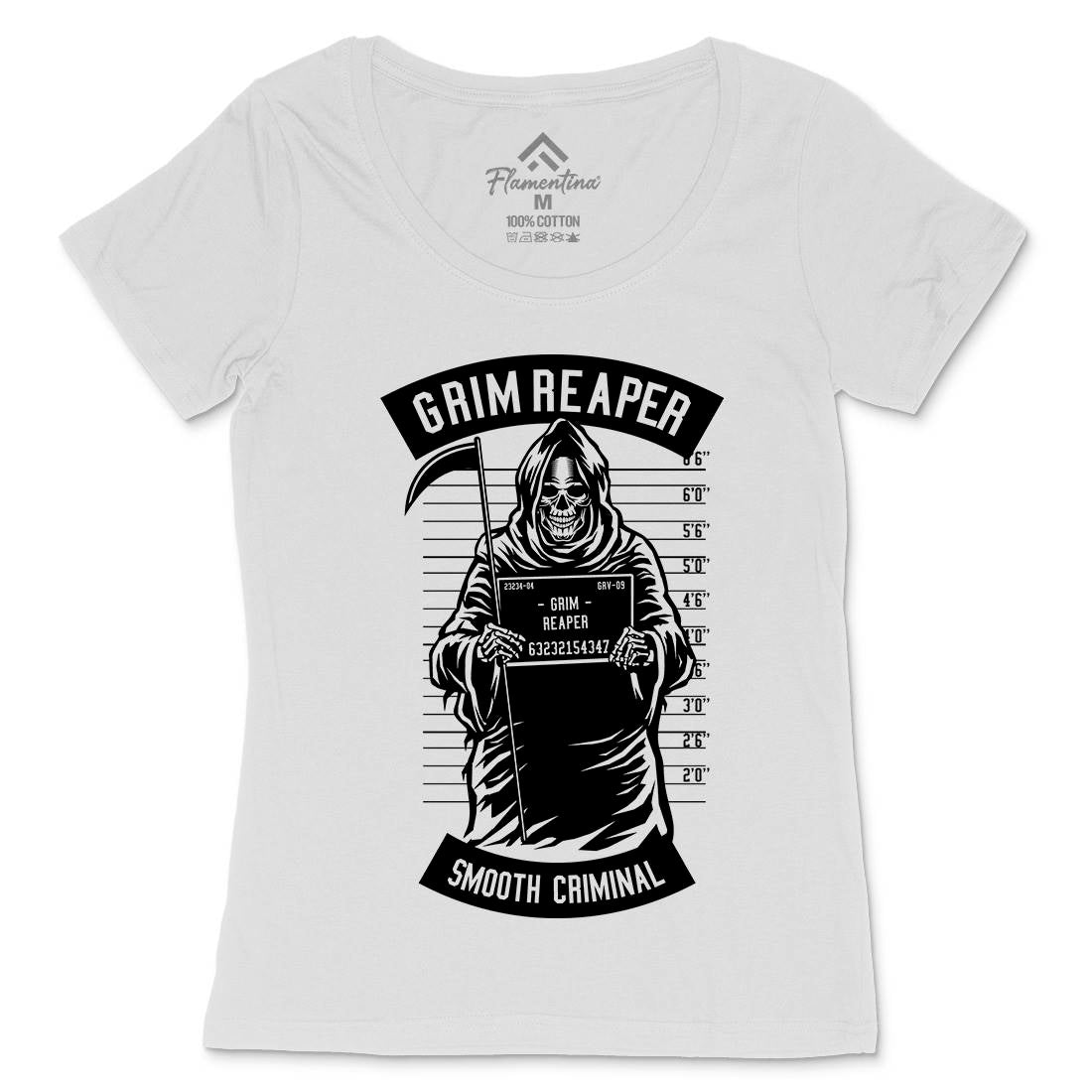 Grim Reaper Womens Scoop Neck T-Shirt Horror B551