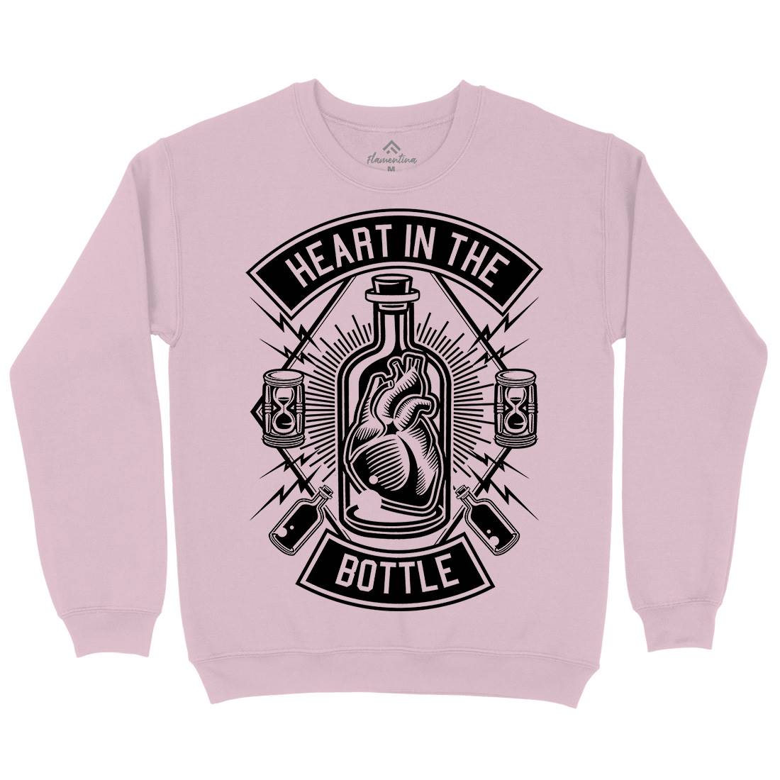 Heart In The Bottle Kids Crew Neck Sweatshirt Navy B552