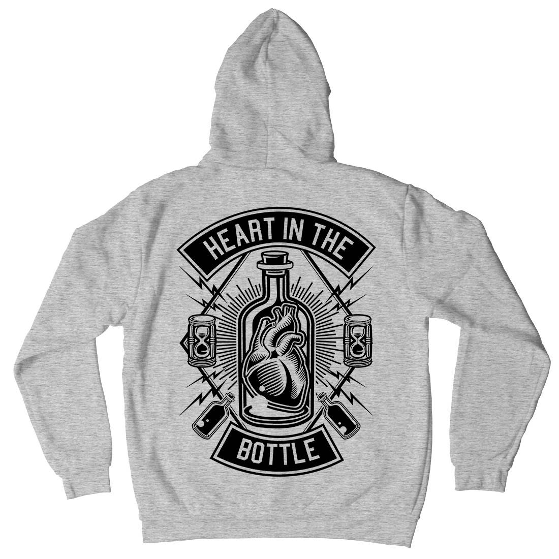 Heart In The Bottle Mens Hoodie With Pocket Navy B552