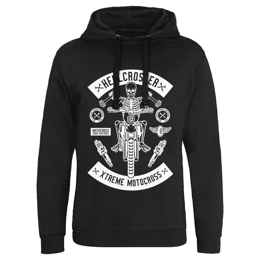 Hell Crosser Mens Hoodie Without Pocket Motorcycles B553