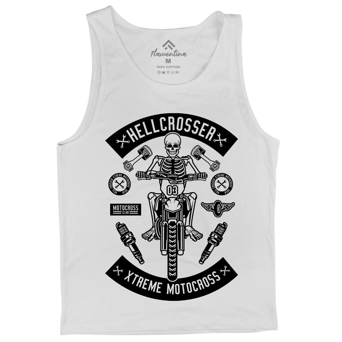Hell Crosser Mens Tank Top Vest Motorcycles B553