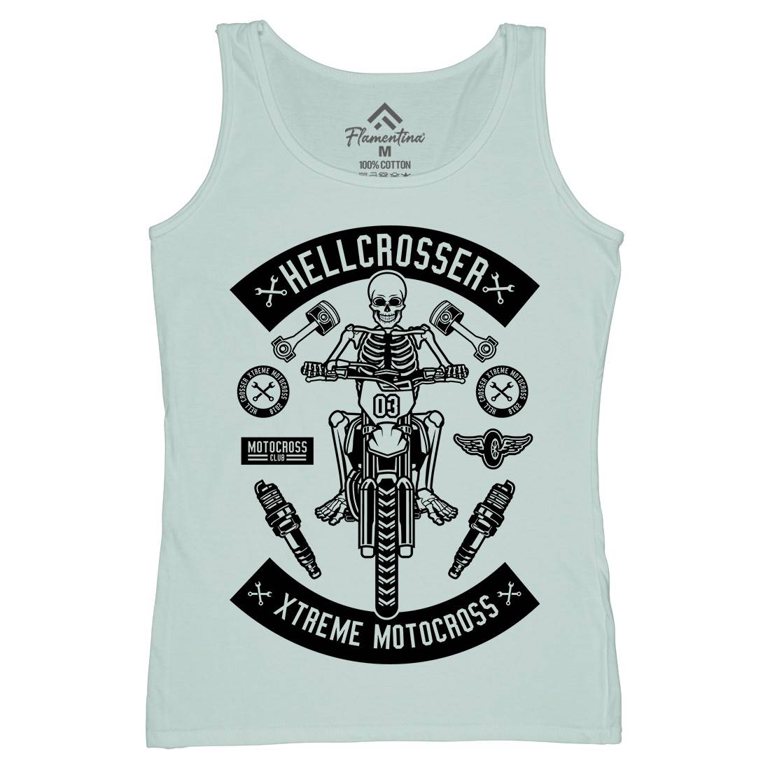 Hell Crosser Womens Organic Tank Top Vest Motorcycles B553