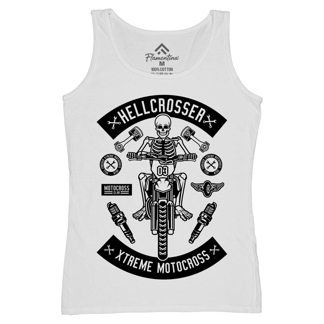 Hell Crosser Womens Organic Tank Top Vest Motorcycles B553