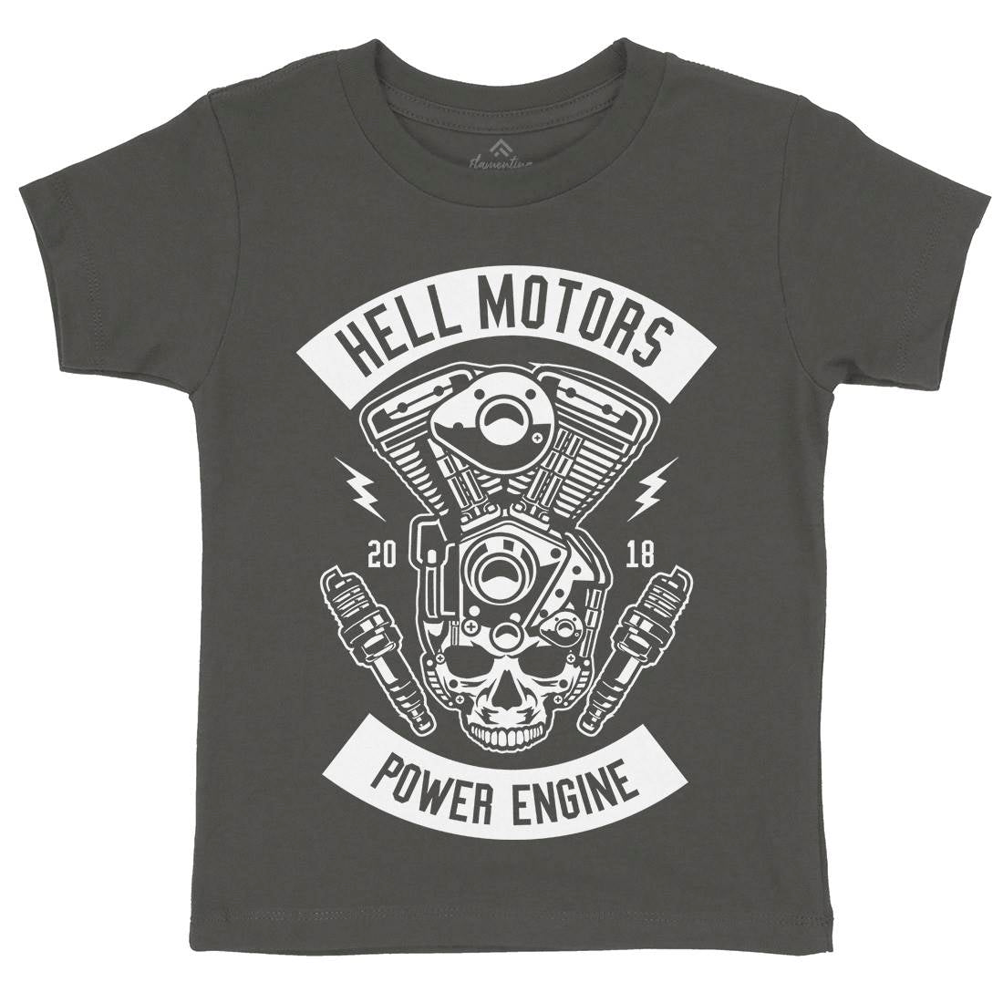 Hell Motors Kids Organic Crew Neck T-Shirt Motorcycles B554