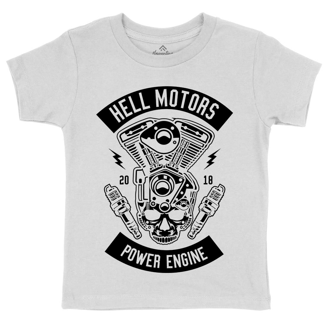 Hell Motors Kids Crew Neck T-Shirt Motorcycles B554