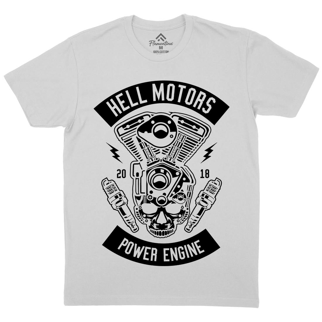 Hell Motors Mens Crew Neck T-Shirt Motorcycles B554