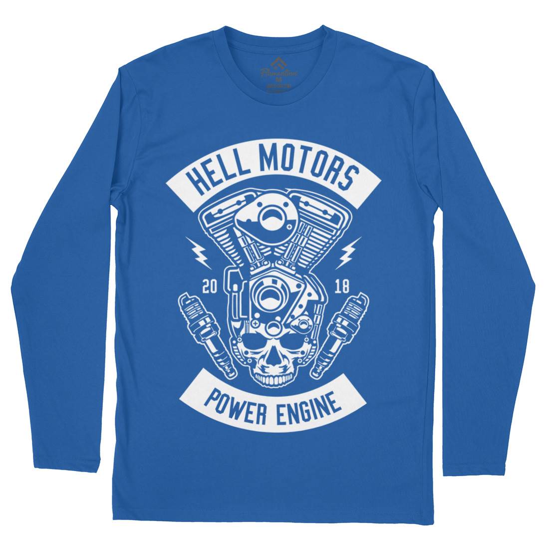 Hell Motors Mens Long Sleeve T-Shirt Motorcycles B554