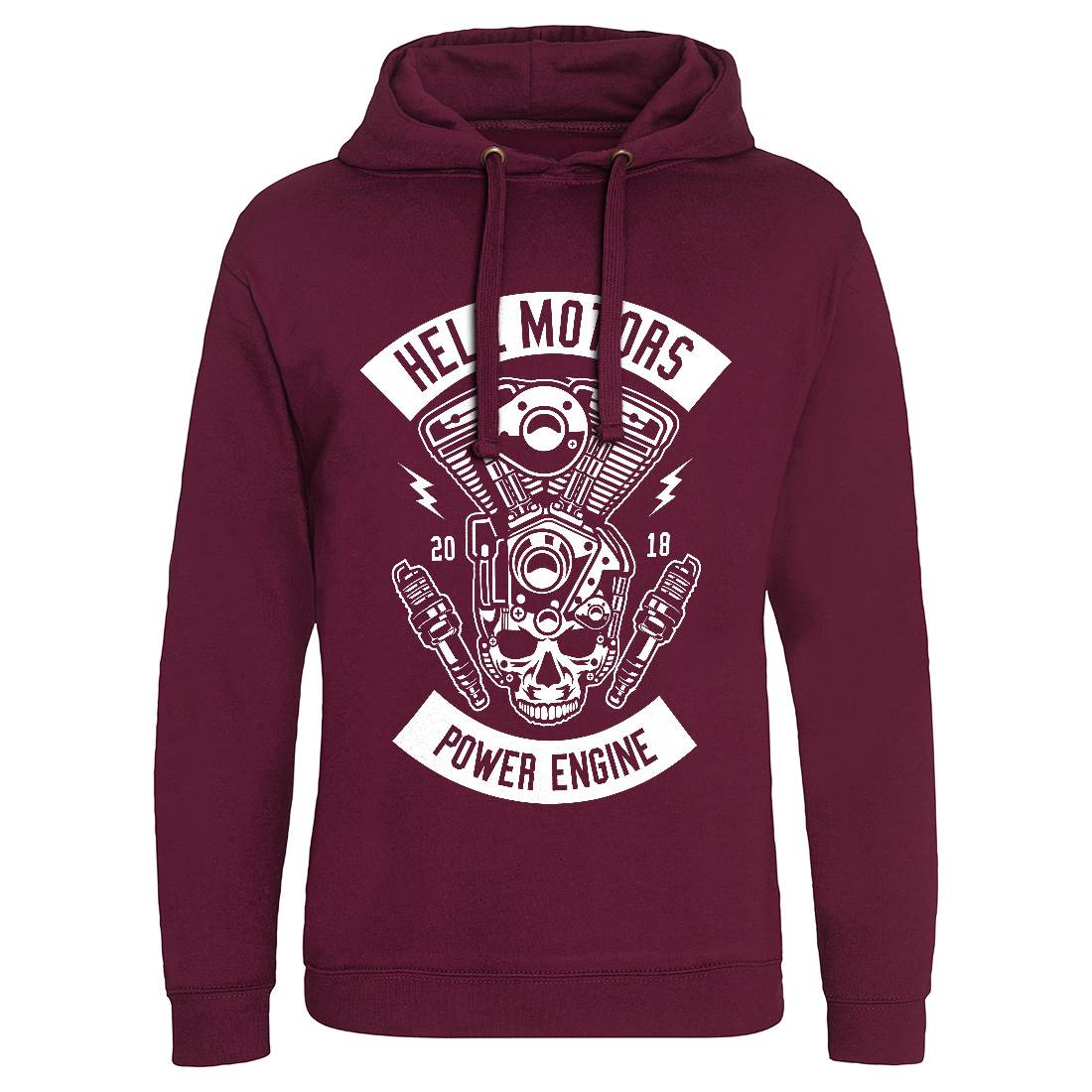 Hell Motors Mens Hoodie Without Pocket Motorcycles B554