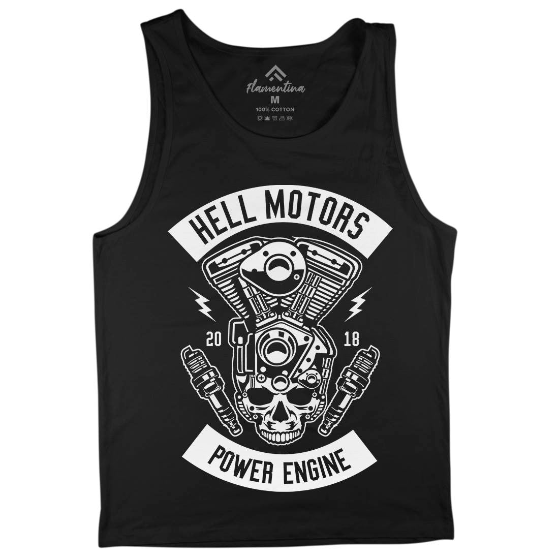 Hell Motors Mens Tank Top Vest Motorcycles B554