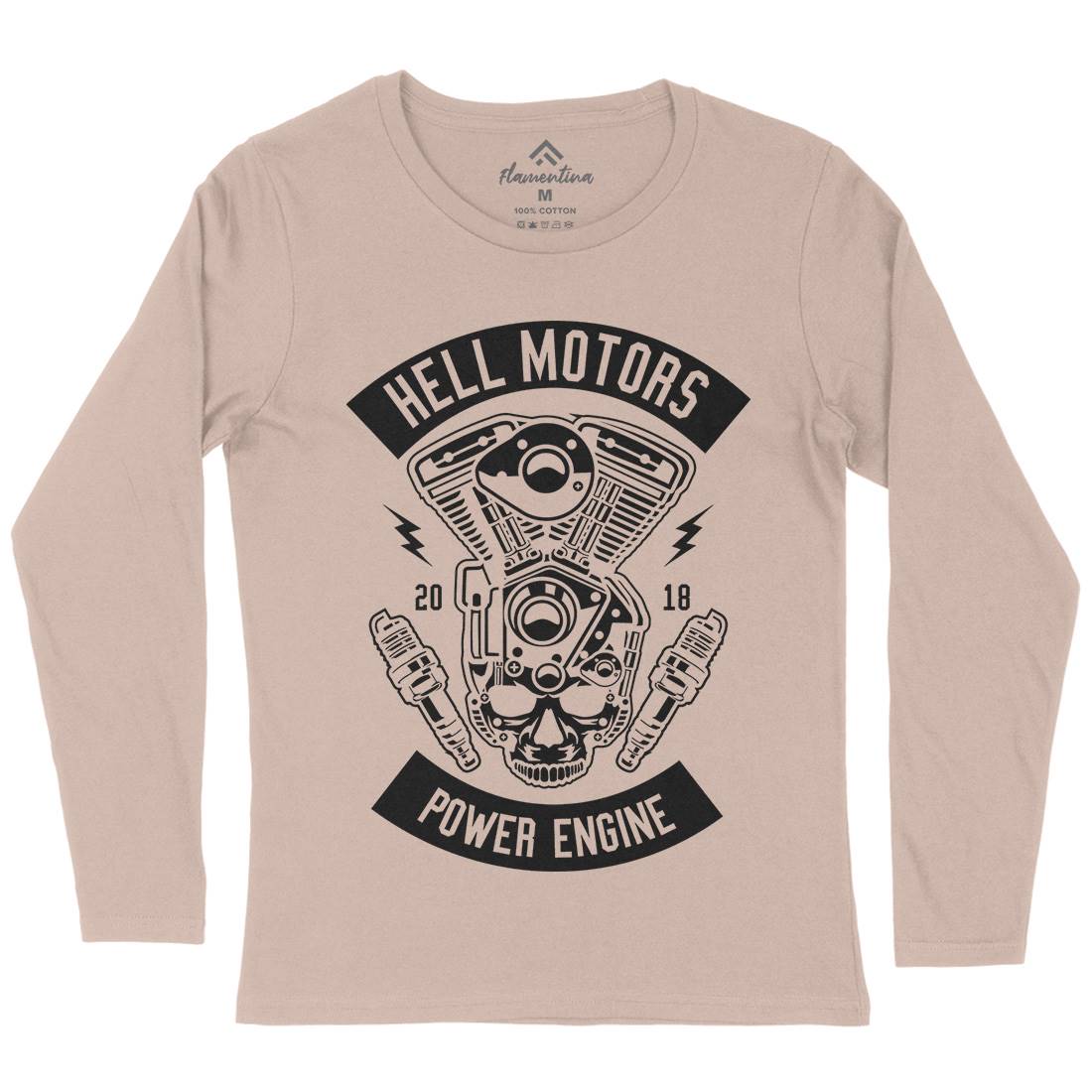 Hell Motors Womens Long Sleeve T-Shirt Motorcycles B554