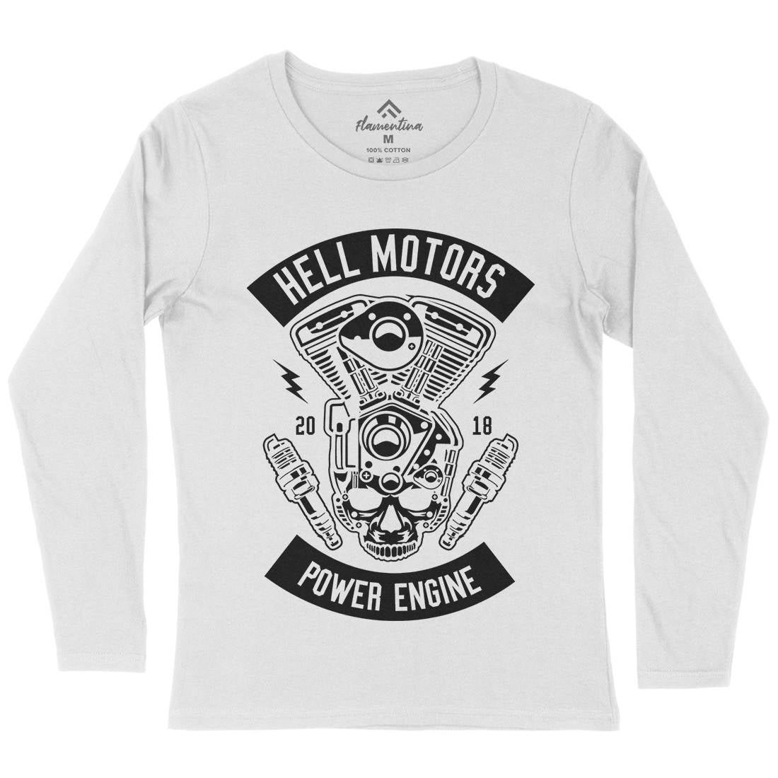 Hell Motors Womens Long Sleeve T-Shirt Motorcycles B554